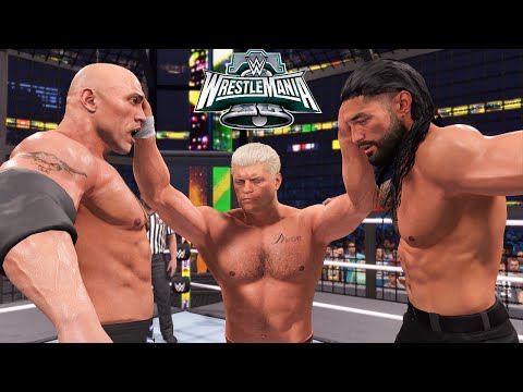 WWE 2K23 Rock & Roman Reigns Vs Cody Rhodes In Elimination Chamber