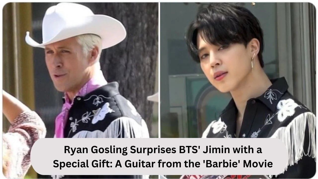 Watch: Ryan Gosling Gifts BTS's Jimin His Ken Guitar From The “Barbie”  Movie