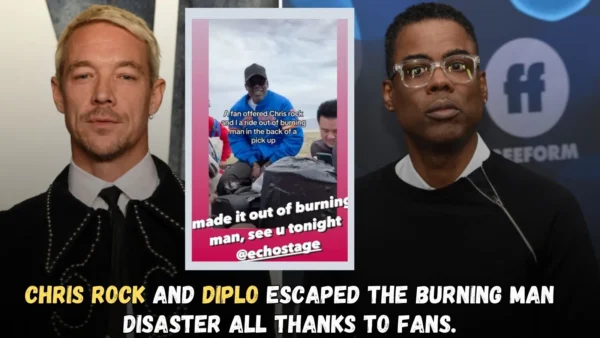 Chris Rock And Diplo Escaped The Burning Man Disaster All Thanks To Fans.