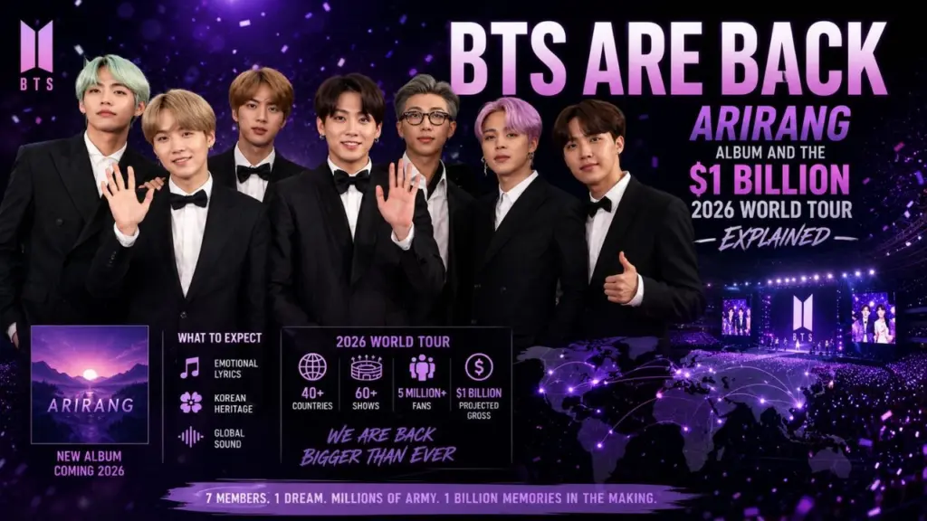 BTS Are Back_ 'Arirang' Album and the $1 Billion 2026 World Tour Explained