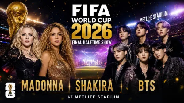 FIFA World Cup 2026 Final Halftime Show Madonna, Shakira & BTS at MetLife