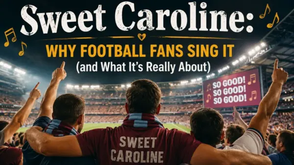 Sweet Caroline football fans singing stadium