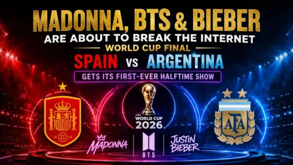 Madonna, BTS & Bieber Are About To Break The Internet — World Cup Final Spain vs Argentina Gets Its First-Ever Halftime Show 1 Madonna, BTS & Bieber Are About To Break The Internet — World Cup Final Spain vs Argentina Gets Its First-Ever Halftime Show